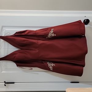 Brand new never worn formal dress size 20 burgandy color